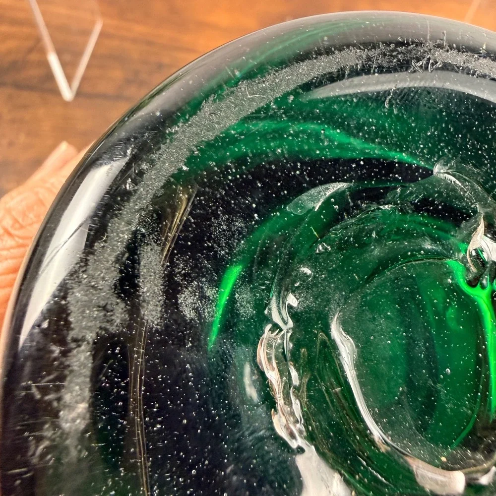 Blenko 596 Nile Green Art Glass Vase Wayne Husted Mid Century